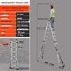Aluminum Alloy Telescopic A-frame Ladder - Foldable, Extra Long, Safety Engineering Ladder