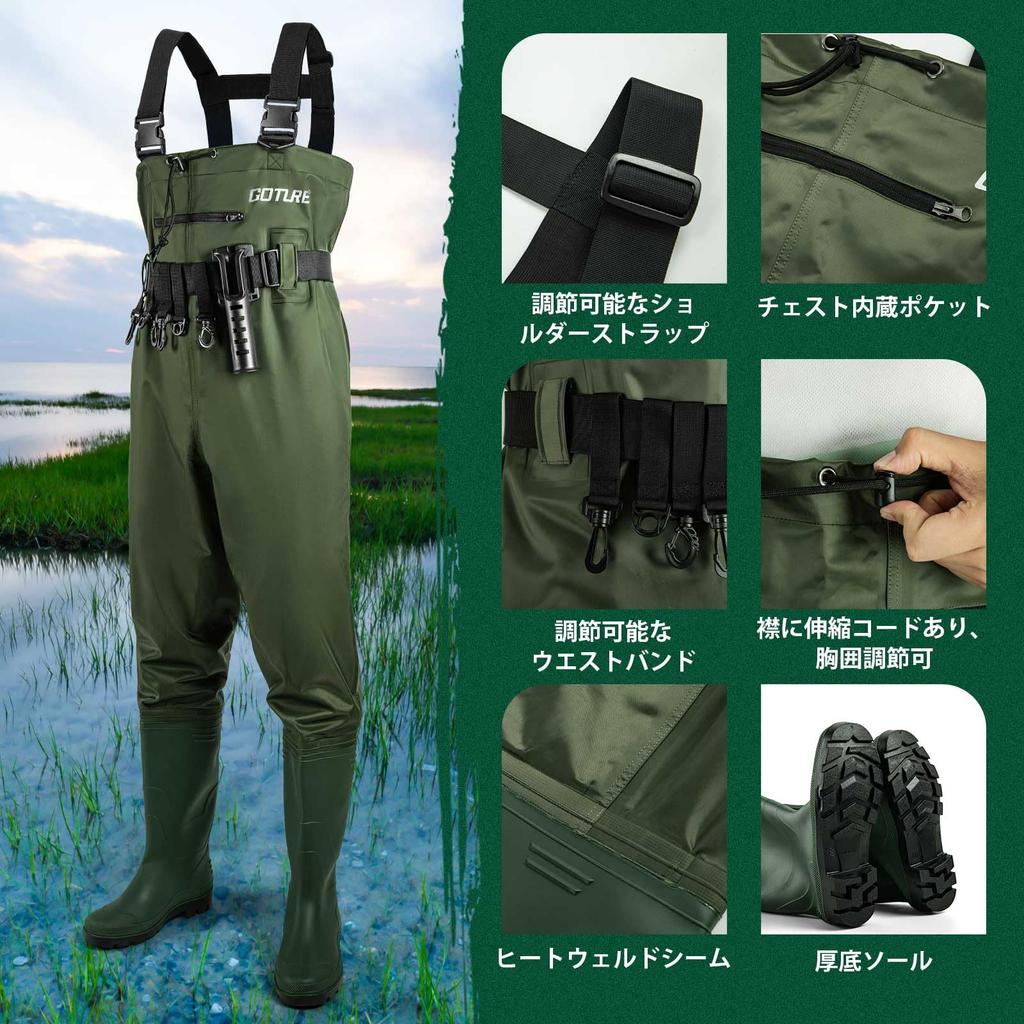 Goture Waders with Ready To and Accessories Waterproof Phone Dry and Multifunctional Fishing Fishing and and Lightweight for and Surf Available In
