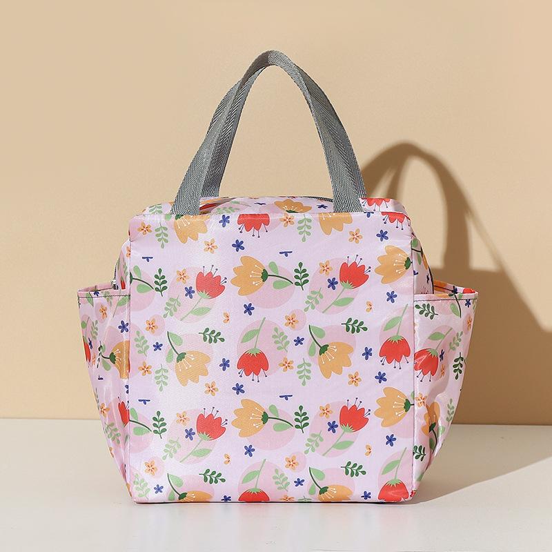 Large Capacity Cooler Lunch Bag Waterproof Oxford Portable Zipper Thermal Lunch Bags Insulated Food Bag Camping Picnic Case