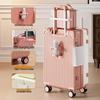Front Hook Trolley Luggage Case for Students, Large Capacity Travel Case, Secure Men's Password Suitcase