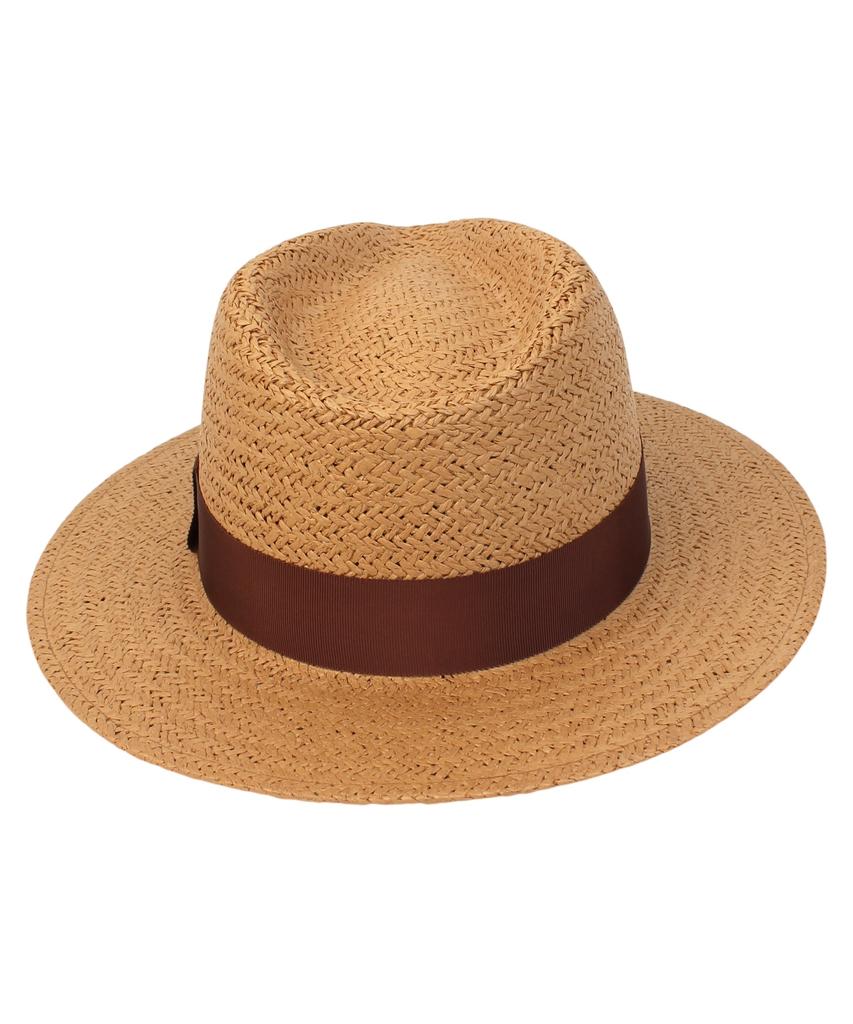 Yunibeosyeolkemiseuteuli Br Line Summer Brown Fedora - Big Size Summer Fedora