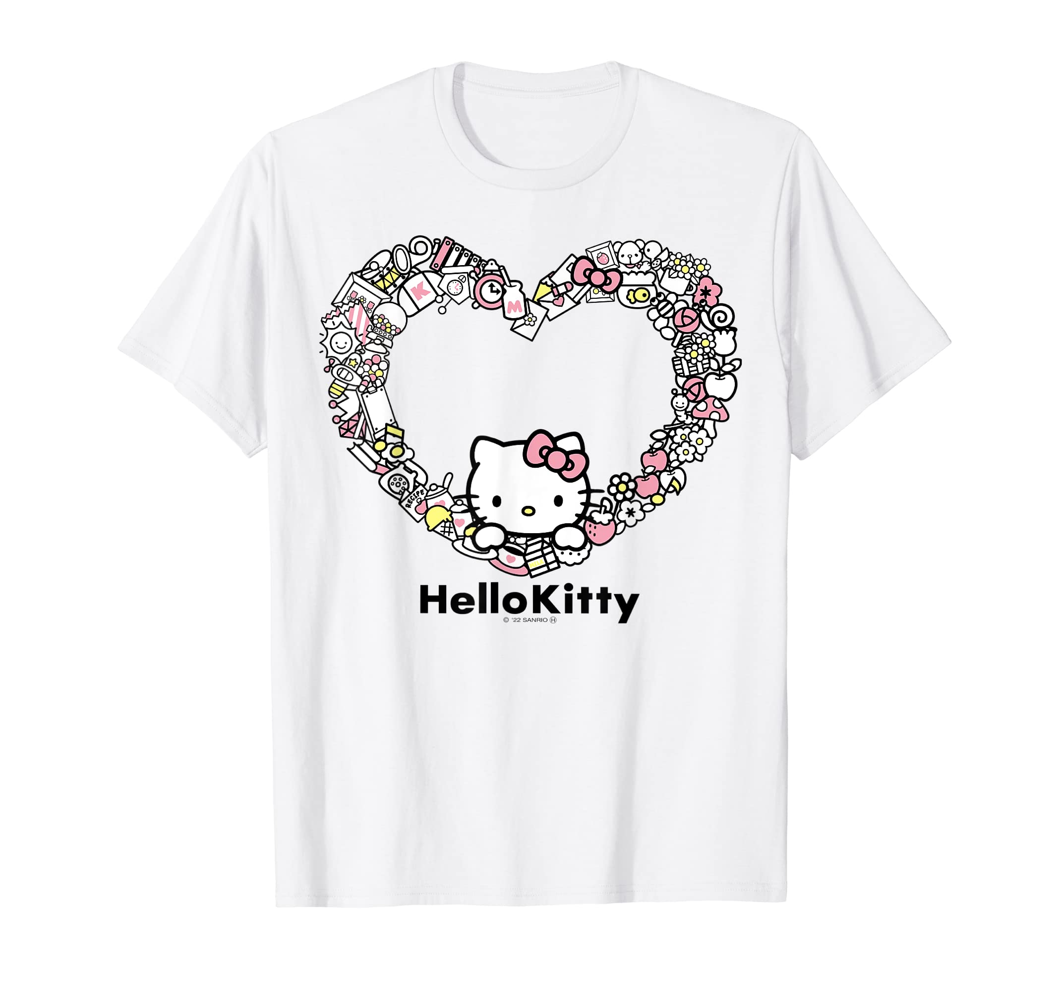 

Футболка с сердечком Hello Kitty, дизайн США белый