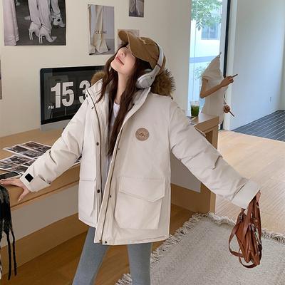 New Winter Cotton-padded Jacket for Women, Short Jacket, Thickened Workwear, Hooded Korean-style Cotton Jacket