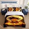 Dragon Ball 3‑Piece Bedding Set Soft Microfiber Duvet Cover Pillowcases Comfortable Bed Linen for Bedroom Decoration