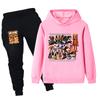 Frühling Herbst Italienisches Gehirnfäule Tiere Tung Tung Tung Sahur Lustiger Druck Kinderanzug Jungen Mädchen Lässige Mode Oberteil + Hose Set
