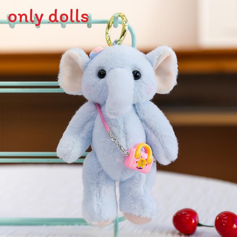 Cute Animal Plush Elephant Bag Pendant With Soft Fiber Filling For Girls And Teens