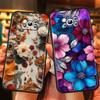 Butterfly Flower Pattern Phone Case For Xiaomi Mi Poco F3 F4 F5 F6 X3 X4 X5 X6 X7 M3 M4 M5 M6 M7 GT Pro 5G Black