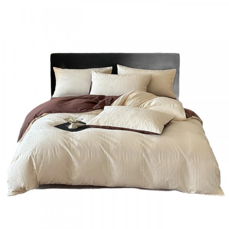 100% Cotton 60S Brushed Duvet Set Modern Nordic Style Ins Bedroom Bedding