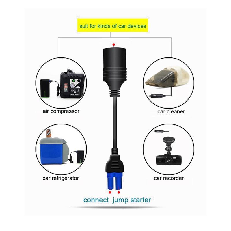 12V Araç Akü Takviye Cihazı için Taşınabilir EC5 Çakmaklık Soketi Adaptör Konnektörü Araç Takviye Başlatıcı
