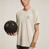 Li-Ning Wade Series Letter Round Neck Comfortable Versatile Breathable Short Sleeve T-Shirt Men Tops Oatmeal-Gray ATSU071-3