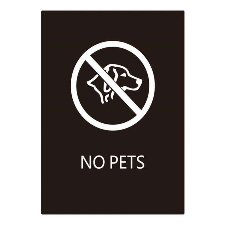 Stainless Steel Slogan No Smoking Sign Public Places Warning Signage Wall Stickers WIFI Plaque Number Custom Address Plates