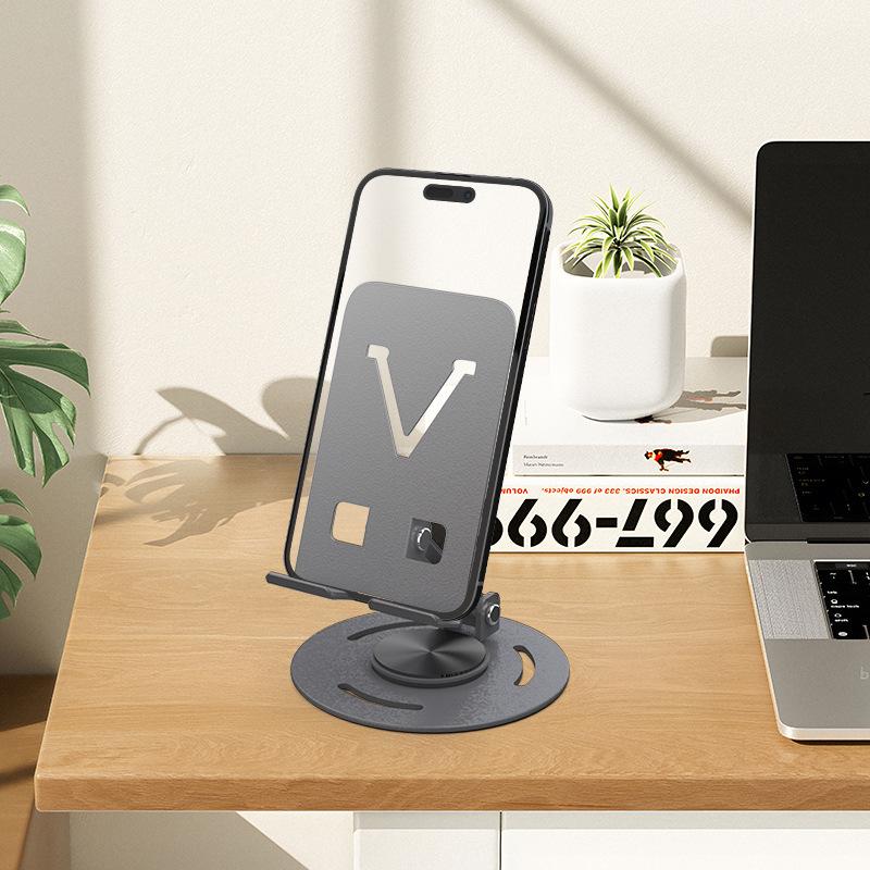 Support universel rotatif à 360 degrés pour téléphone et tablette, entièrement en métal, anti-stress