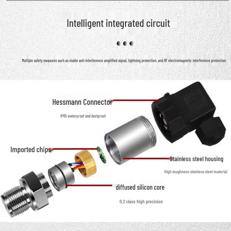 Hesman Digital Silicon Pressure Transmitter: Explosion-Proof 4~20mA Sensor for Water, Oil, Gas