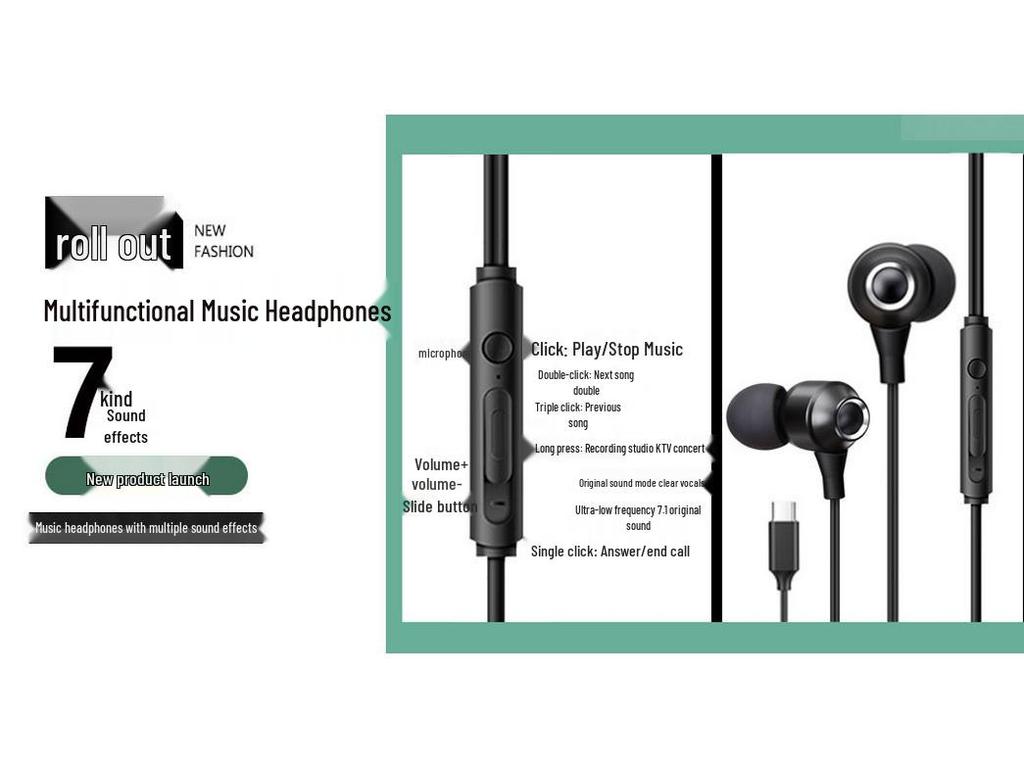 Wired Gaming & Sports Headphones with Heavy Bass - Compatible with Apple 15 & Huawei 60