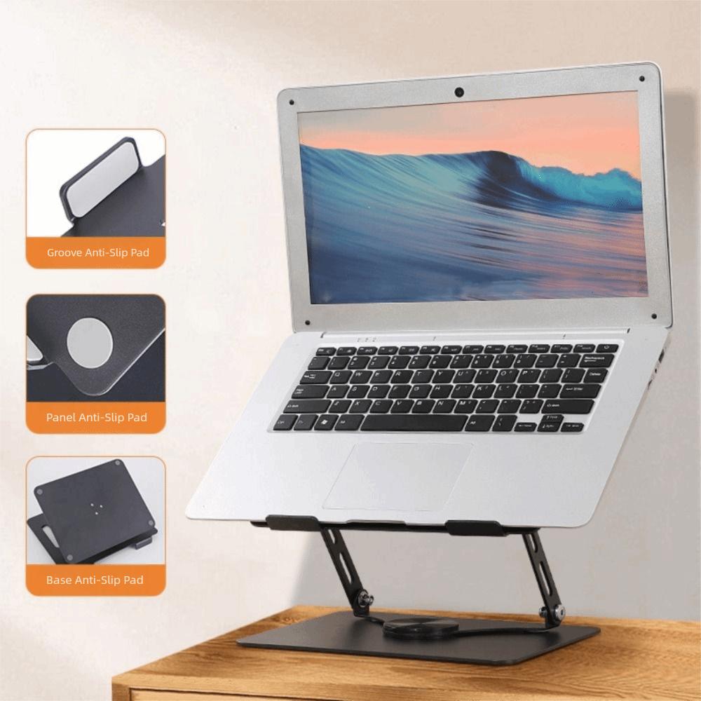 360 Rotating Base Tablet Cooling Fan Holder Adjustable Laptop Bracket  For Desk