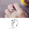 Echter 925er Silber Glatte Oberfläche Niedliches Tier Delfin Verstellbarer Ring Feiner Schmuck Für Frauen Party Bijoux Geschenk