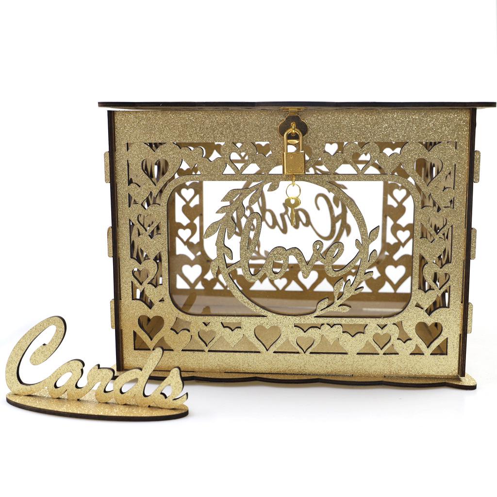 DIY Wooden Wedding Card Box and Business Card Holder