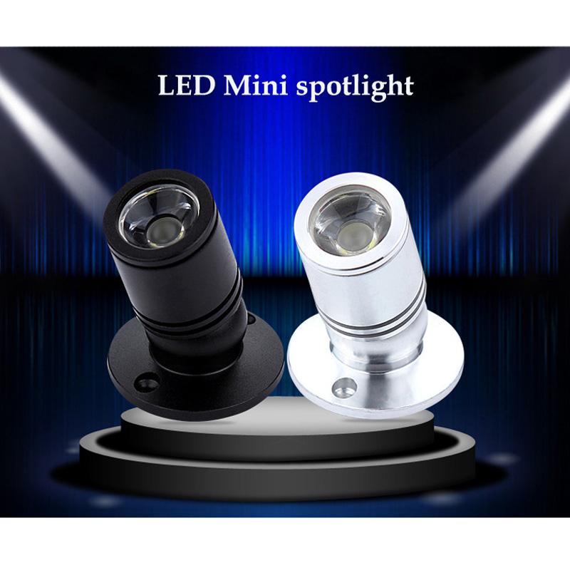 Dimmbare LED-Spots LED-Deckenleuchten Silber Schwarz 1W 3W Glühbirnen für Schrank Arbeitsplatte Vitrine AC110V 220V