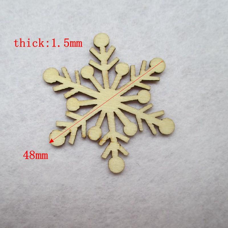 DIY Children s Handmade Wooden Snowflake Christmas Decorations 50 pieces per pack (~20g)