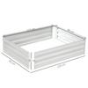 Raised Garden Bed Made of Steel, Planting Bed Cold Frame Garden Bed Flower Box Stackable, Planting Box Vegetable Bed 120x90x30cm for Garden Balcony