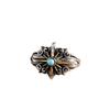New Thai Silver Fine Craftsmanship Men's Jewelry: Vintage Turquoise Starlight Open Ring, Personalized Direct Sale