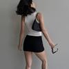 Women Scuplted Square Neck Tank Top