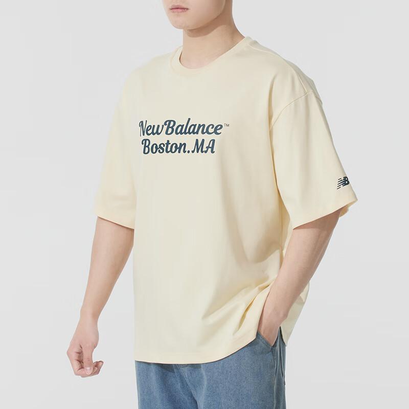 New Balance T Shirt Men's Beige Yellow AMT51320-CAU
