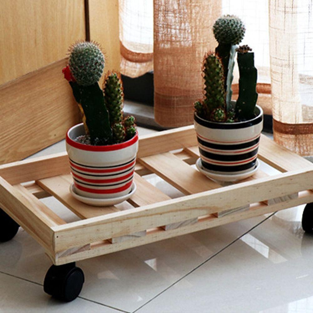 With Brake Storage Rack Wooden Chassis Tray Home Decor Desktop Computer Host Bracket  Indoor