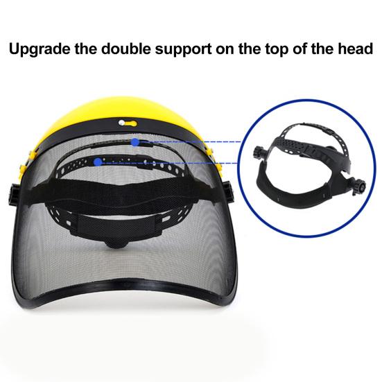 Bezpečnostní obličejový štít se síťovým hledím Větraná ochranná přilba Bezpečnostní štít pro práci v lesnictví Práce na dvoře Pletí