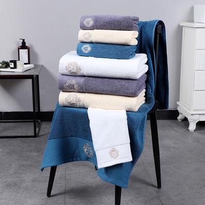 Cotton Luxury Thick Bath Face Towel Crown Embroidery Five Star Hotel Quick-Dry Bath Towels Set Adult Home Bathroom Toalha Toalla