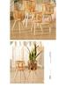 Triangle Floor-Standing Woven Rattan Flower Pot Stand