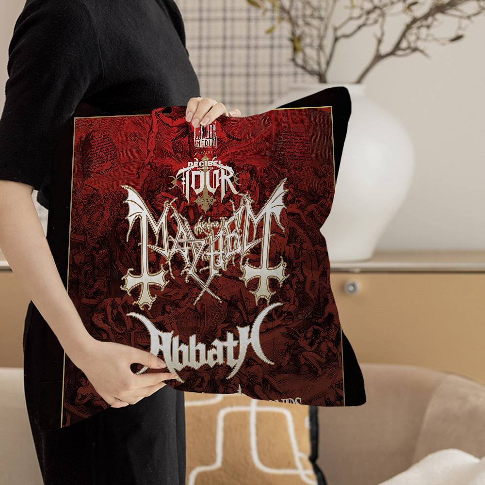 Mayhem Band Kuddar Gåvor Hemmakontor Möbler Sovrum Soffa Bil Kuddfodral Fodral 45x45cm