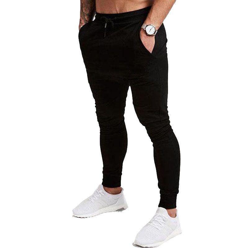 Men's Jogger Trousers Made From Soft Material With Adjustable Waist And Side Pockets