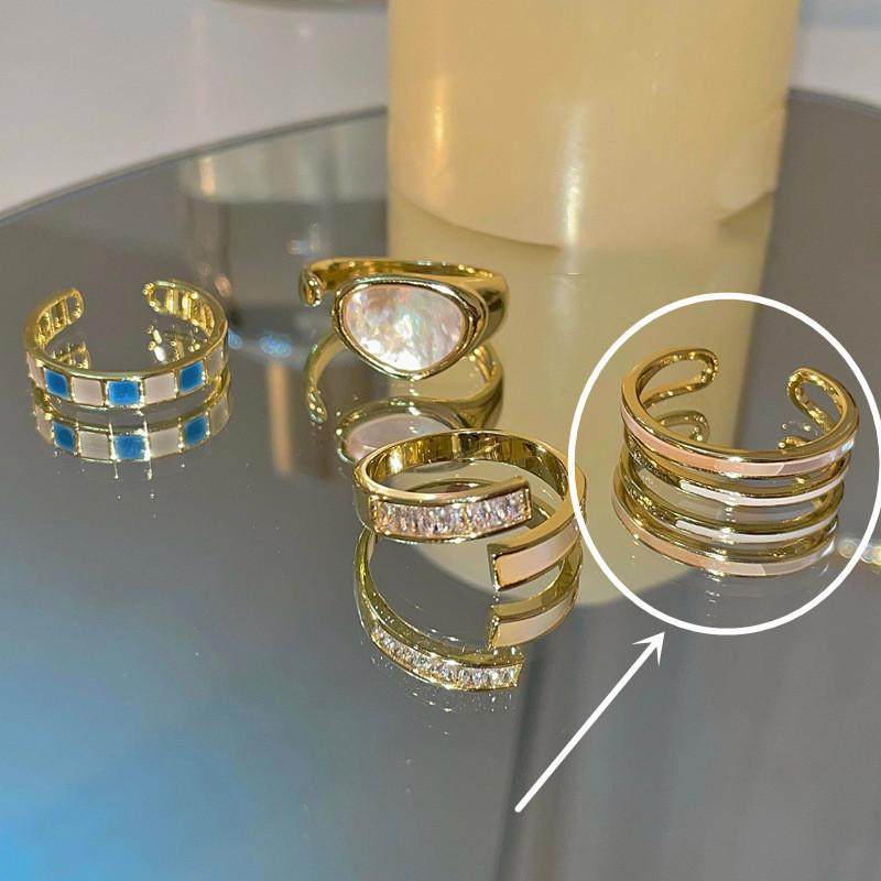 Stackable Geometry Ring Adjustable Jewelry Index Finger Rings Decoration Gift