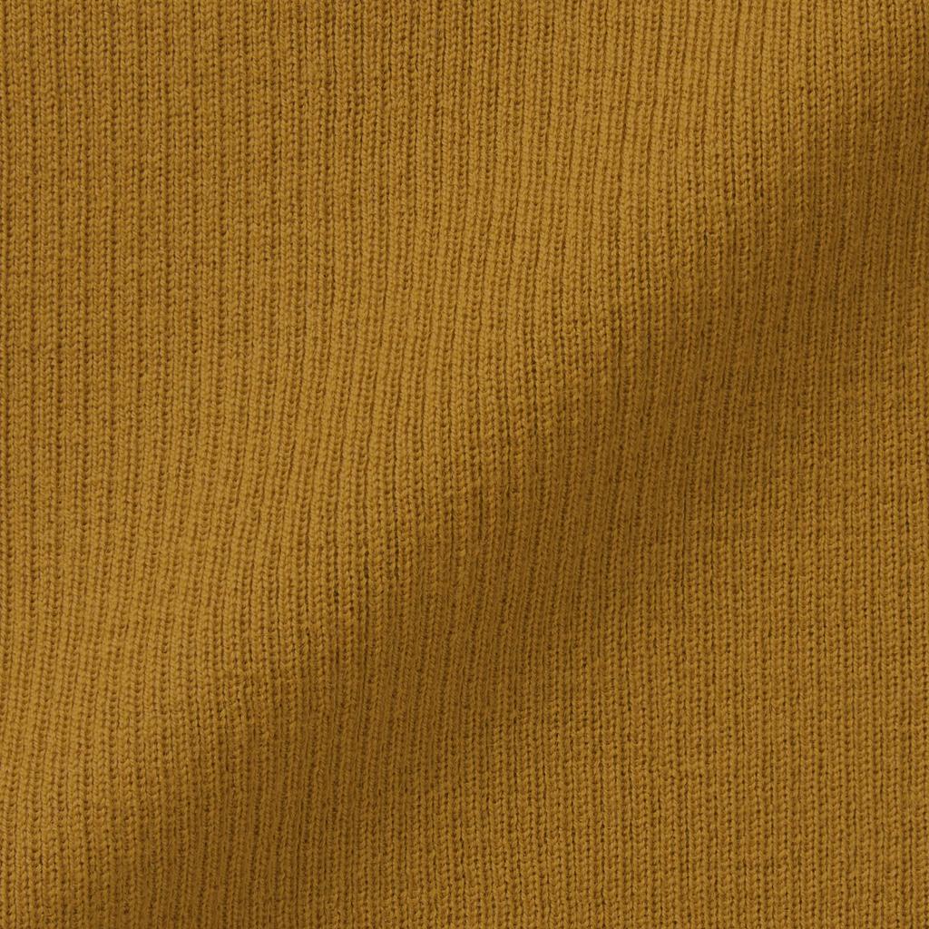 MUJI Washable Wool Rib Turtleneck Size XS Women's High-Gauge Sweater, BA1OXA4A, Mustard,