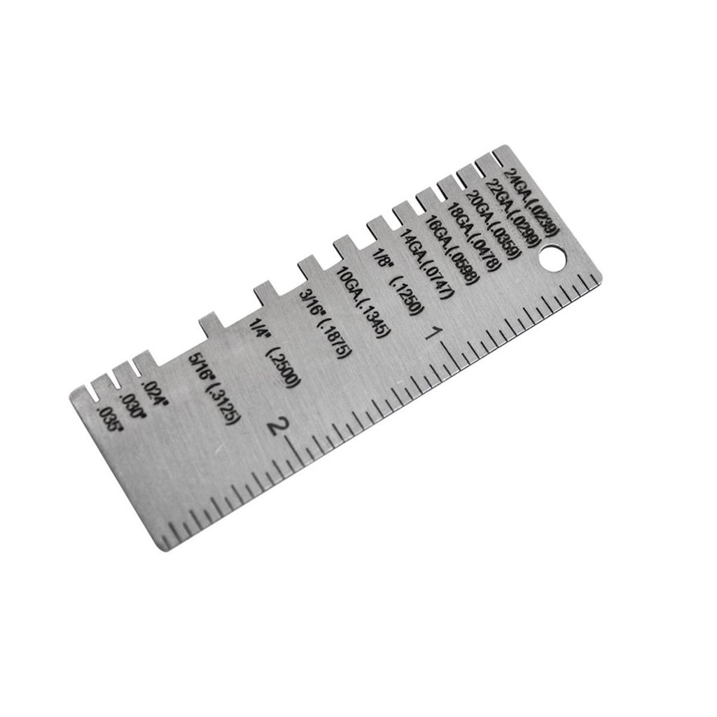 Stainless Steel Anti-rust Plate Ruler Wire Gauge Thickness Measurement Measuring Tool