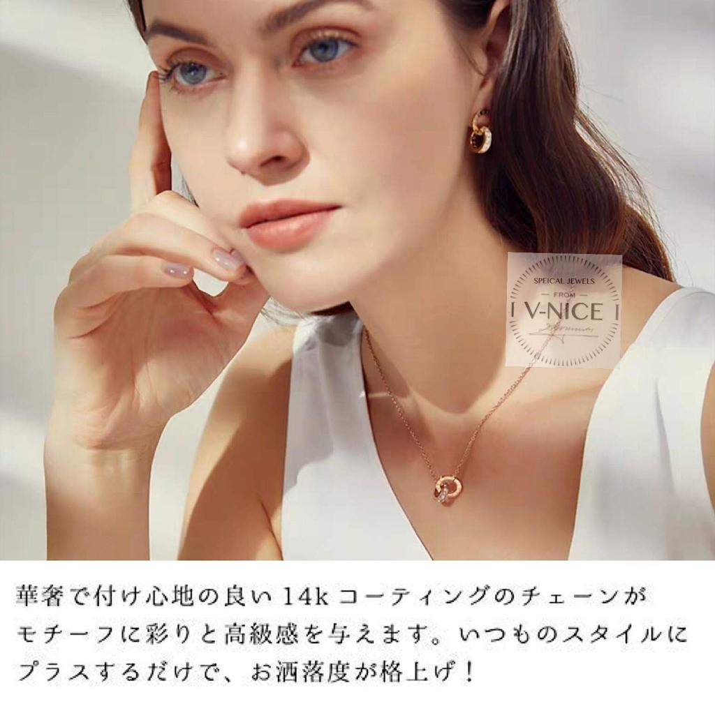 Support Special 18K Gold Gold Ring Pink Matchmaking [Japan Price] Women's Necklace, (14K Coated), Pendant, Gold, Clavicle, Elegant, Simple, Classic,