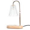 Candle Warmer Lamp Dimmable Height Adjustable Electric Scented Wax Melter with 2 50W Bulbs and Wooden Base for Home