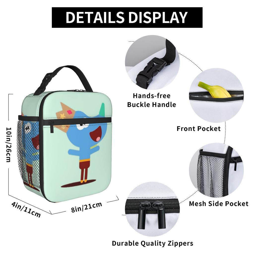 Duggees Cartoon Merch Insulated Lunch Bag For Travel Storage Food Boxes Portable Cooler Thermal Lunch Boxes