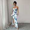 European and American YK style suspender elegant hip-wrapped long skirt dress women's summer