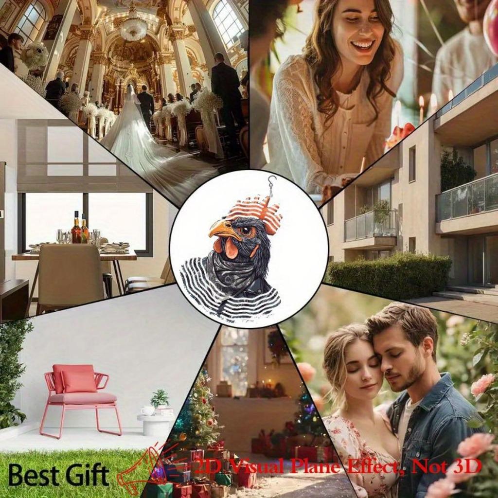 Adler Metall Windspiel Außendekor 3D Hängende Hofkunst mit 360 Drehhaken Kein Strom benötigt Einfache Installation Wald Sonnenaufgang Design