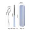 Stainless Steel Travel Cutlery Set: Fork, Spoon, Chopsticks with Portable Storage Box