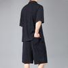 Plus Size 4XL-10XL Oversized Polo Shirt Summer Shorts Sets Vintage Clothes Men's 2 Pieces Set