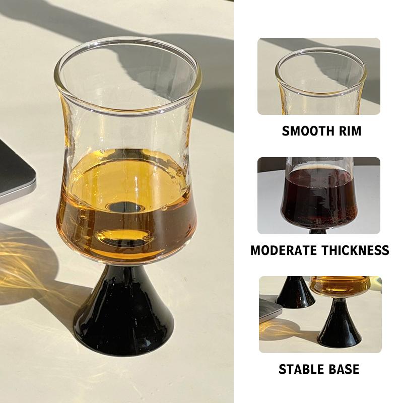 8.4oz Trumpet Goblet Cocktail Sparkling Wine Glasses Home Coffee Milk Juice Cup Present for Girlfriend Or Friends