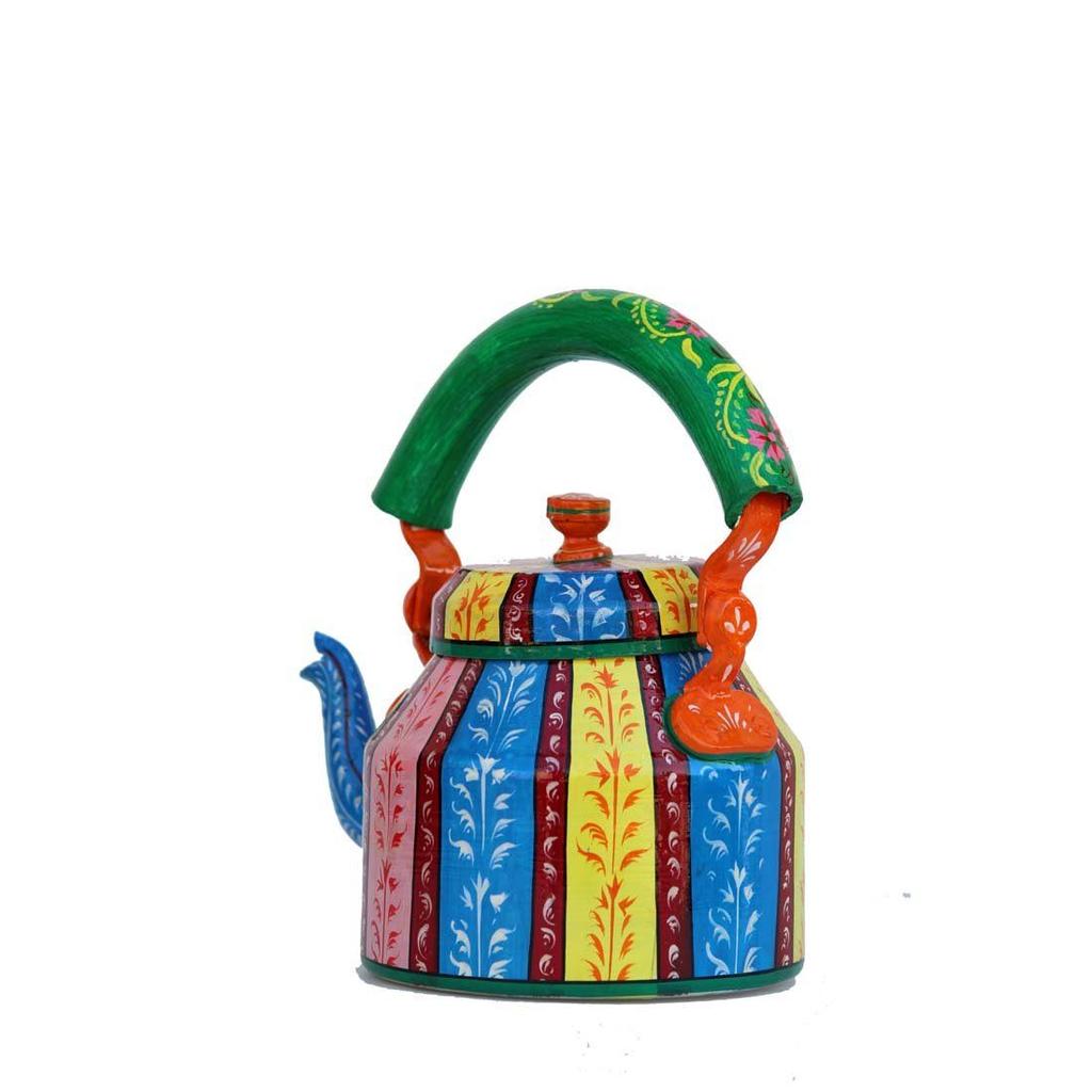 Bouilloire en aluminium design peinte à la main pour thé/café, décoration intérieure et cadeau. Capacité 1 L