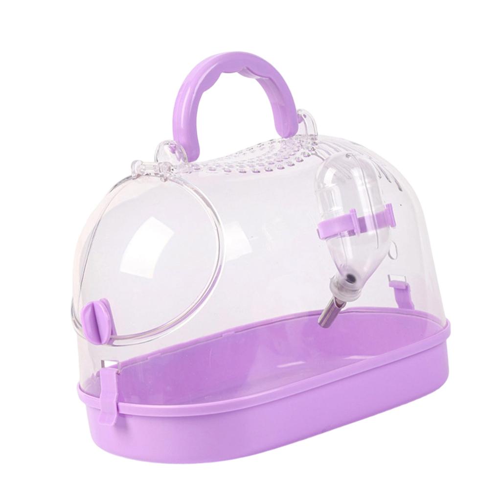 Ventilated Small Animal Carriers Cage with Top Airflows Clear View Design Water Bottle For Pet Monitoring Outdoor Trip