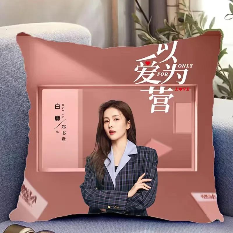 Dylan Wang Hedi Bai Lu HD Poster Double-sided Printed Pillowcase TV Only for Love Drama Stills Home Car Decor Cushion Cover