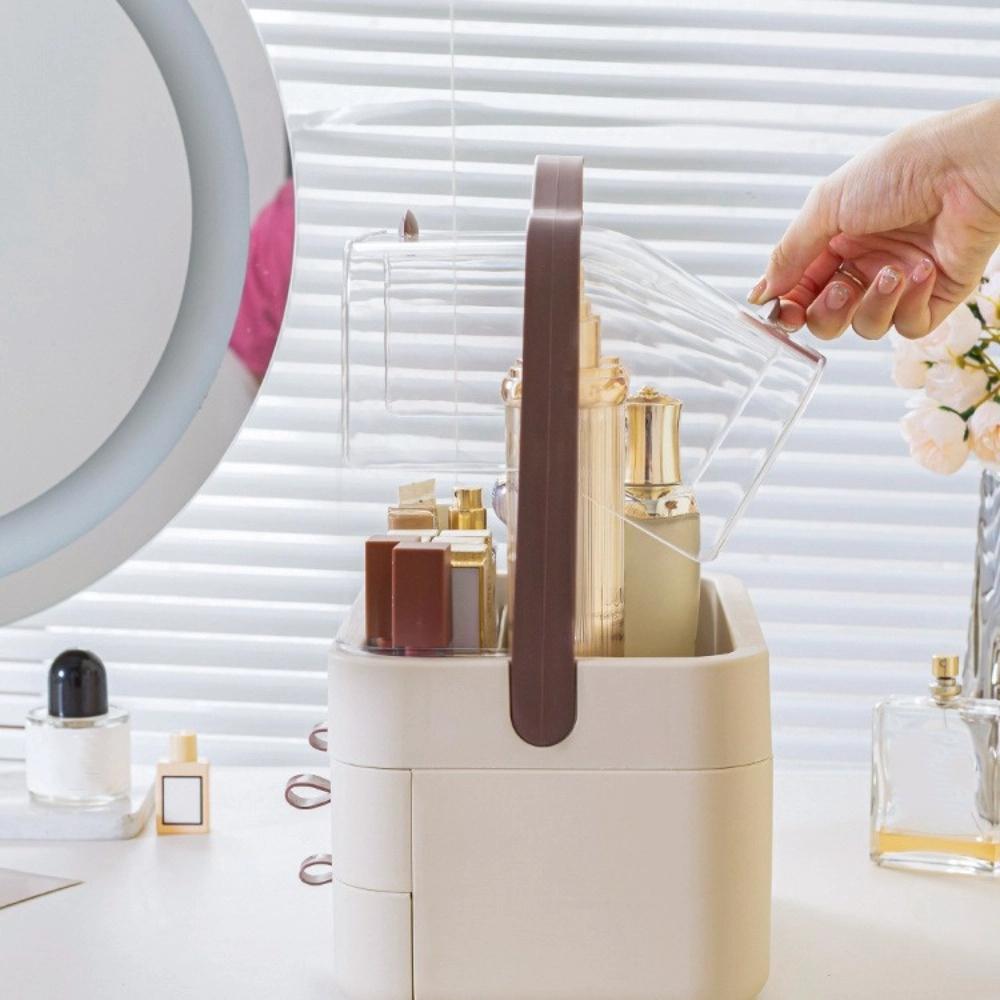 Multi-function Makeup Organizers Dustproof Large Makeup Box Cosmetics Storage Box Bathroom