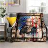 John Wayne Blanket Super Soft 3D Printed Famous Cowboy Actor John Wayne Flannel Blanket Home Bedroom Washable Warm Lazy Blanket