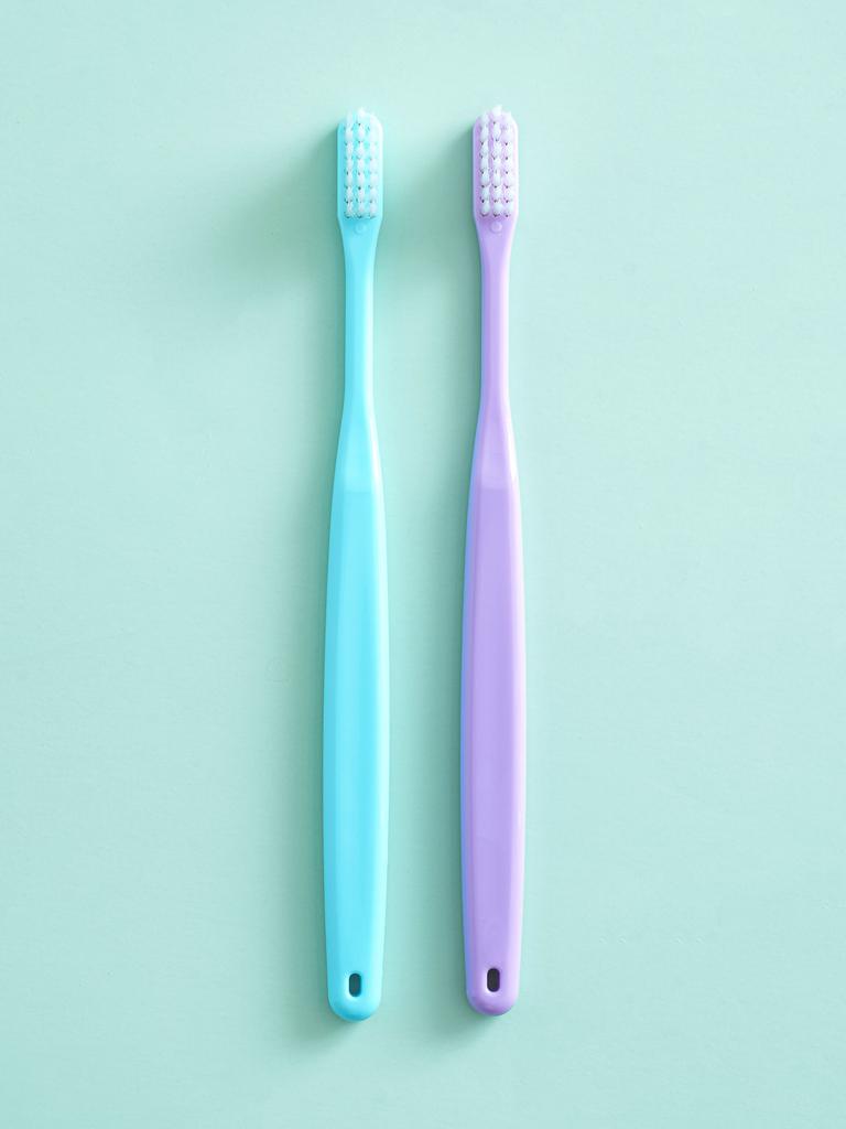 Tanabe Japanese Micro-Fine Bristle Toothbrush, 2-Pack (Purple Blue)